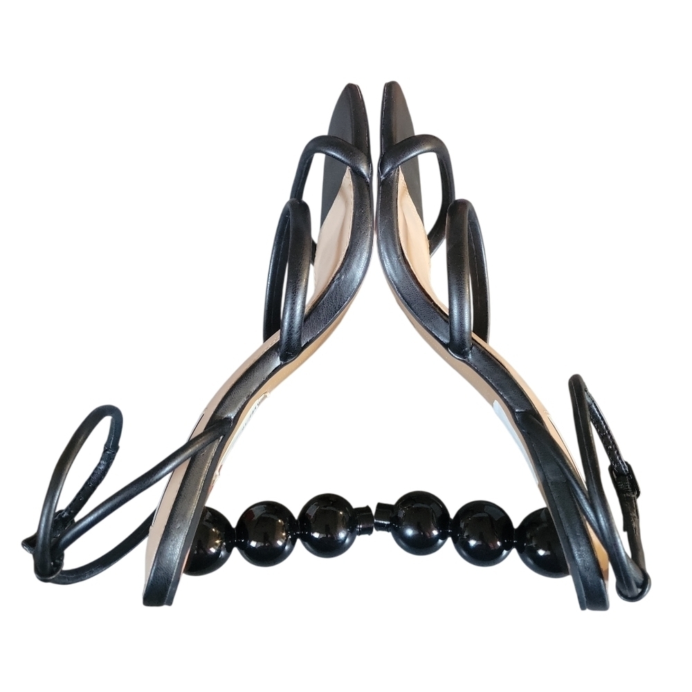 Steven By Steve Madden Black Strappy Jaimeh Tubular Ankle Fastener Sandals 8 1/2 - Picture 4 of 8
